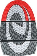 DEXTER THE 9 - MOST TRACTION 2 GREY/RED AEROGRIPS