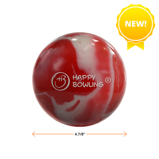 HAPPY BOWLING DUCKPIN BALL 4.7/8" RED/WHITE