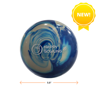 HAPPY BOWLING DUCKPIN BALL 5.0" BLUE/WHITE