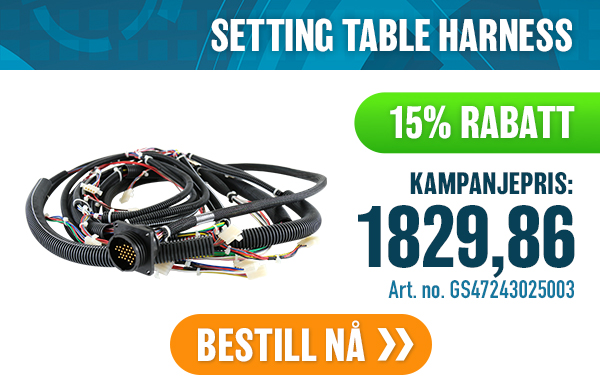 SETTING TABLE HARNESS (GS10-GS98) SETTING TABLE HARNESS (GS10-GS98)