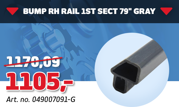 Bump RH Rail 1st Sect 79" Gray Bump RH Rail 1st Sect 79" Gray