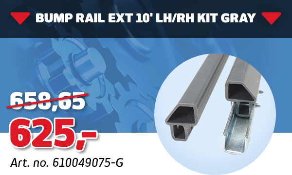Bmp Rail Ext 10' LH/RH Kit Gry Bmp Rail Ext 10' LH/RH Kit Gry