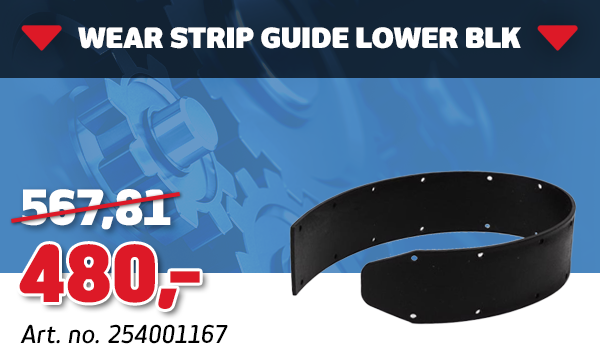 WEAR STRIP GUIDE LOWER BLK WEAR STRIP GUIDE LOWER BLK